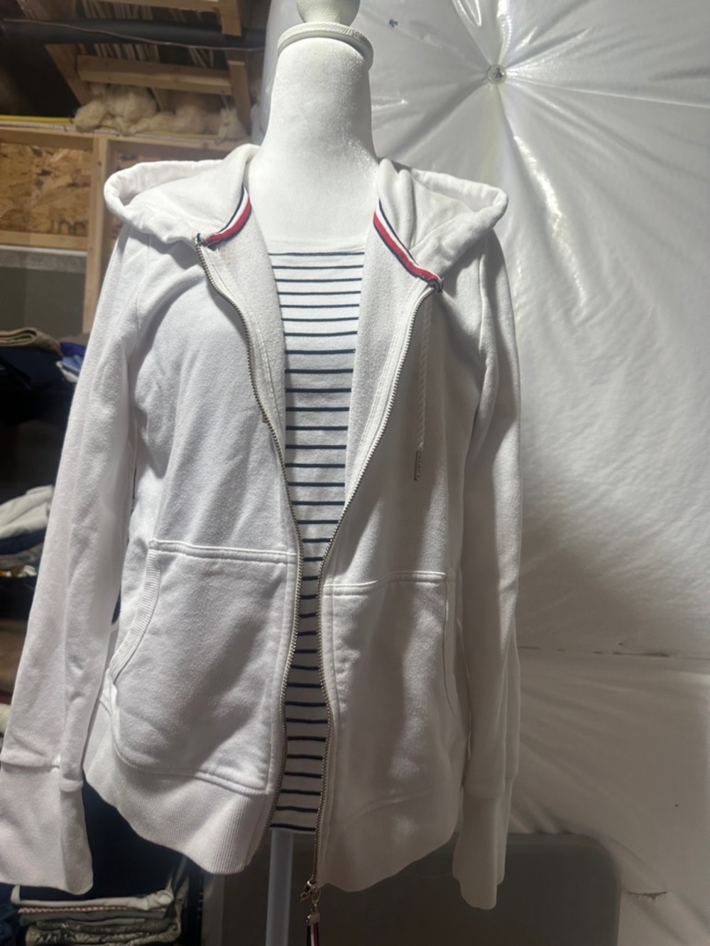 Tommy Hilfiger Navy Striped T and Hoodie Set